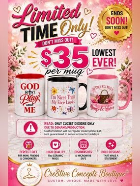 Limited Time Only $35 Per Mug – Lowest EVER
